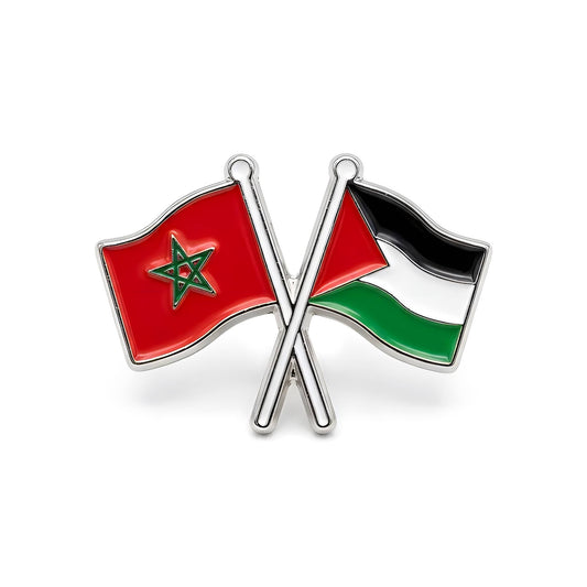 Morocco + Palestine flag